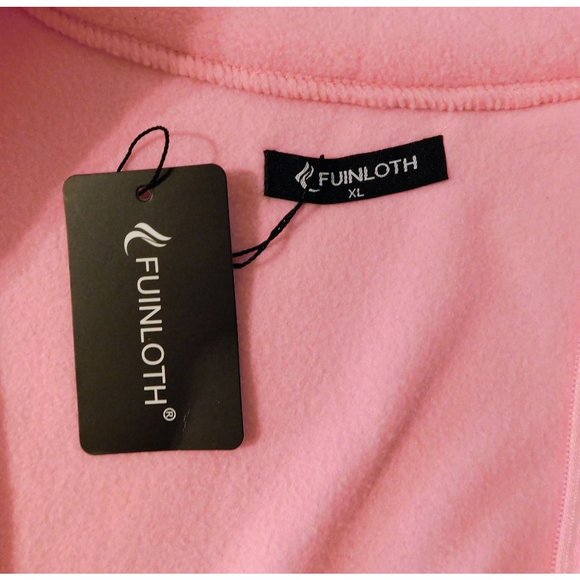 Fuinloth Fleece Vest XL Pink Sleeveless Zipper Pockets Polyester Soft NEW - Picture 7 of 8